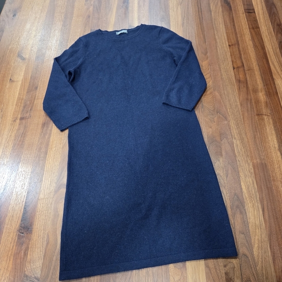 Dresses & Skirts - Indulge Cashmere Sweater Dress Navy Blue Long Sleeve Dress Sweater Size Small